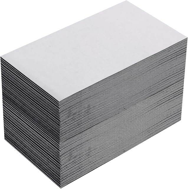 LLPT Business Card Magnets 100 Packs Easy Peel Stick Thick with Self Adhesive Promotion Magnetic Sheet for Business Marketing Card Teaching Schedule Photo Wall(BCM100)