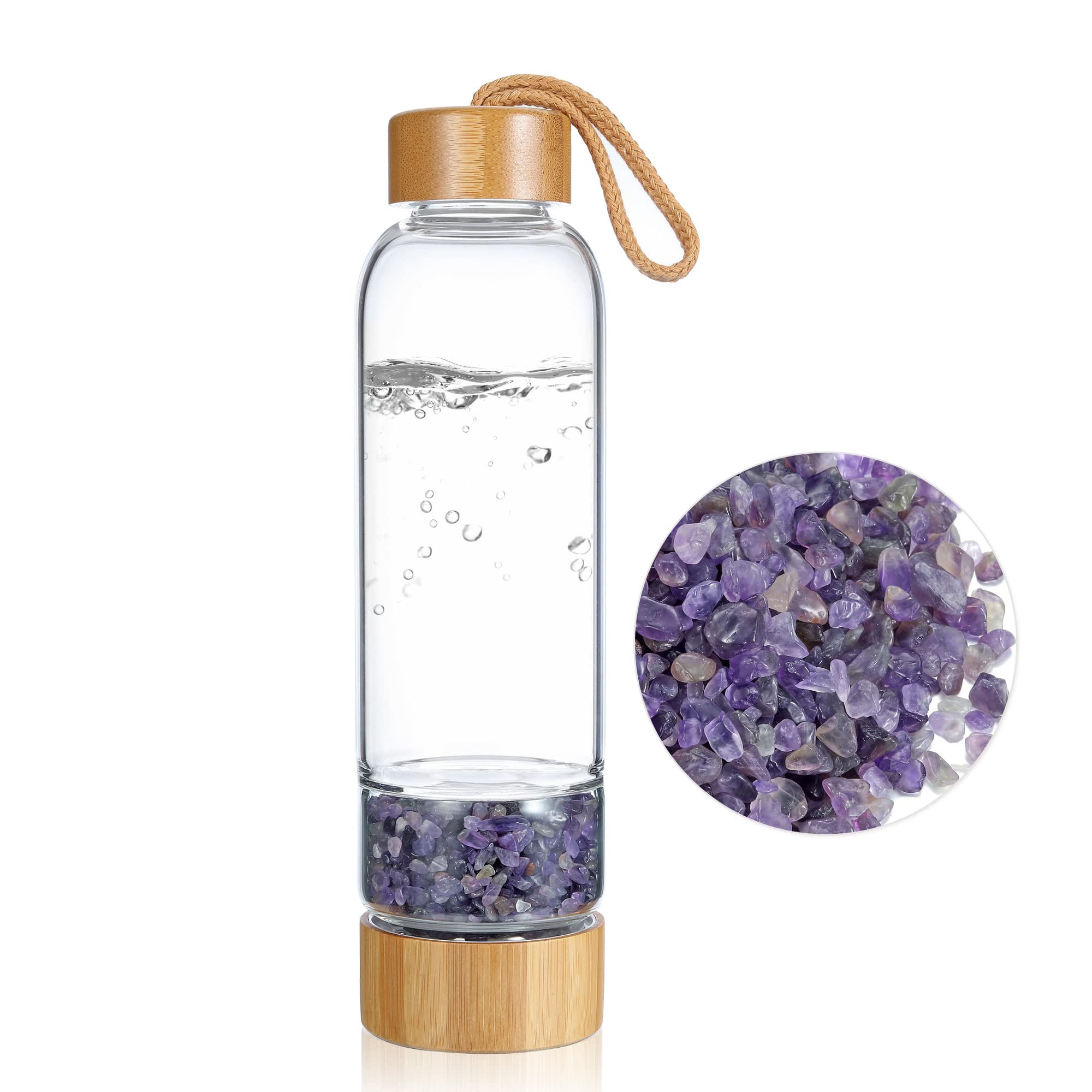 Buy ACBungji Healing Crystal Water Bottle, Natural Gemstone Crystal