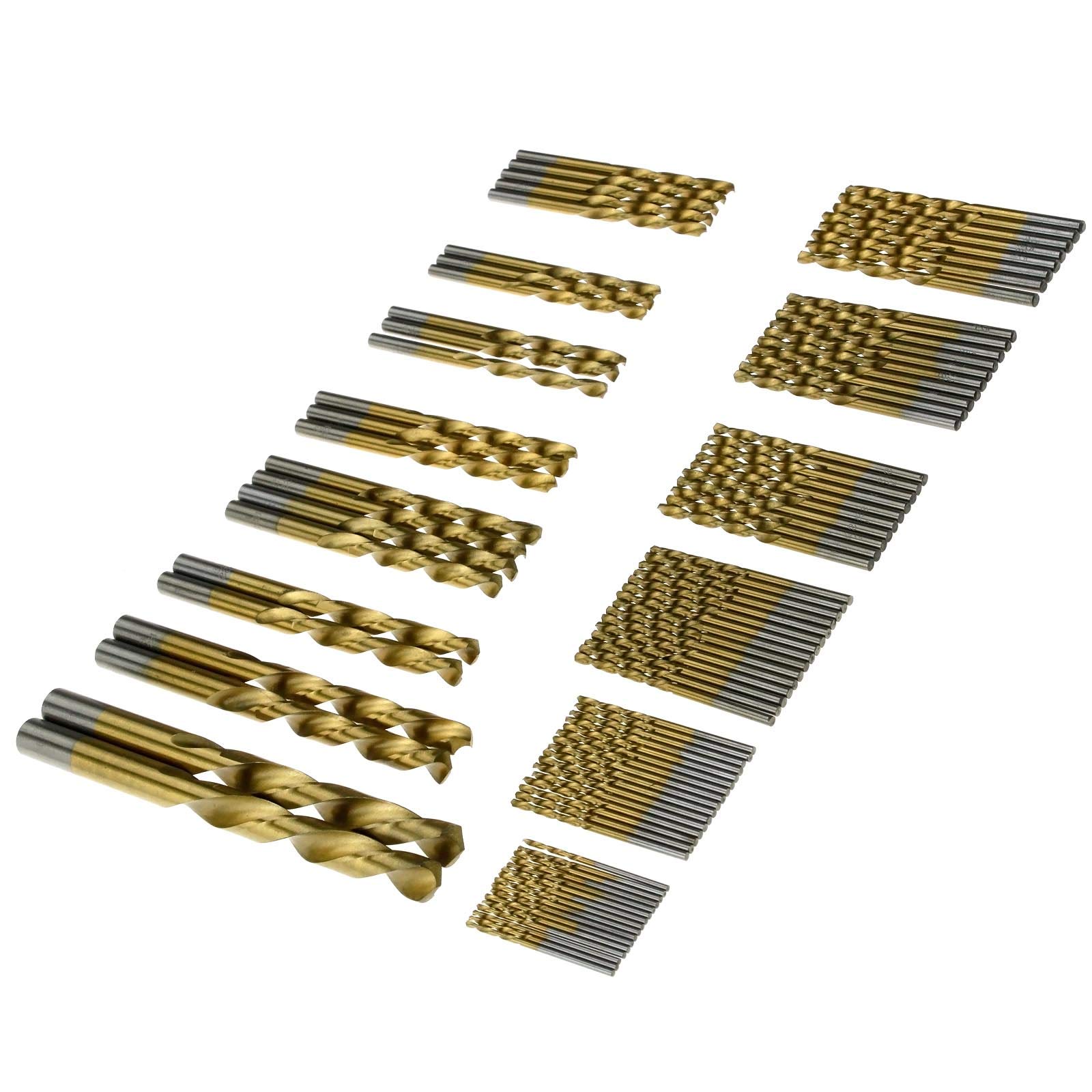 99-teiliges HSS-Spiralbohrer-Set – Titanbeschichtet, 1,5–10 Mm, 135° Spitze, Für Holz, Kunststoff
