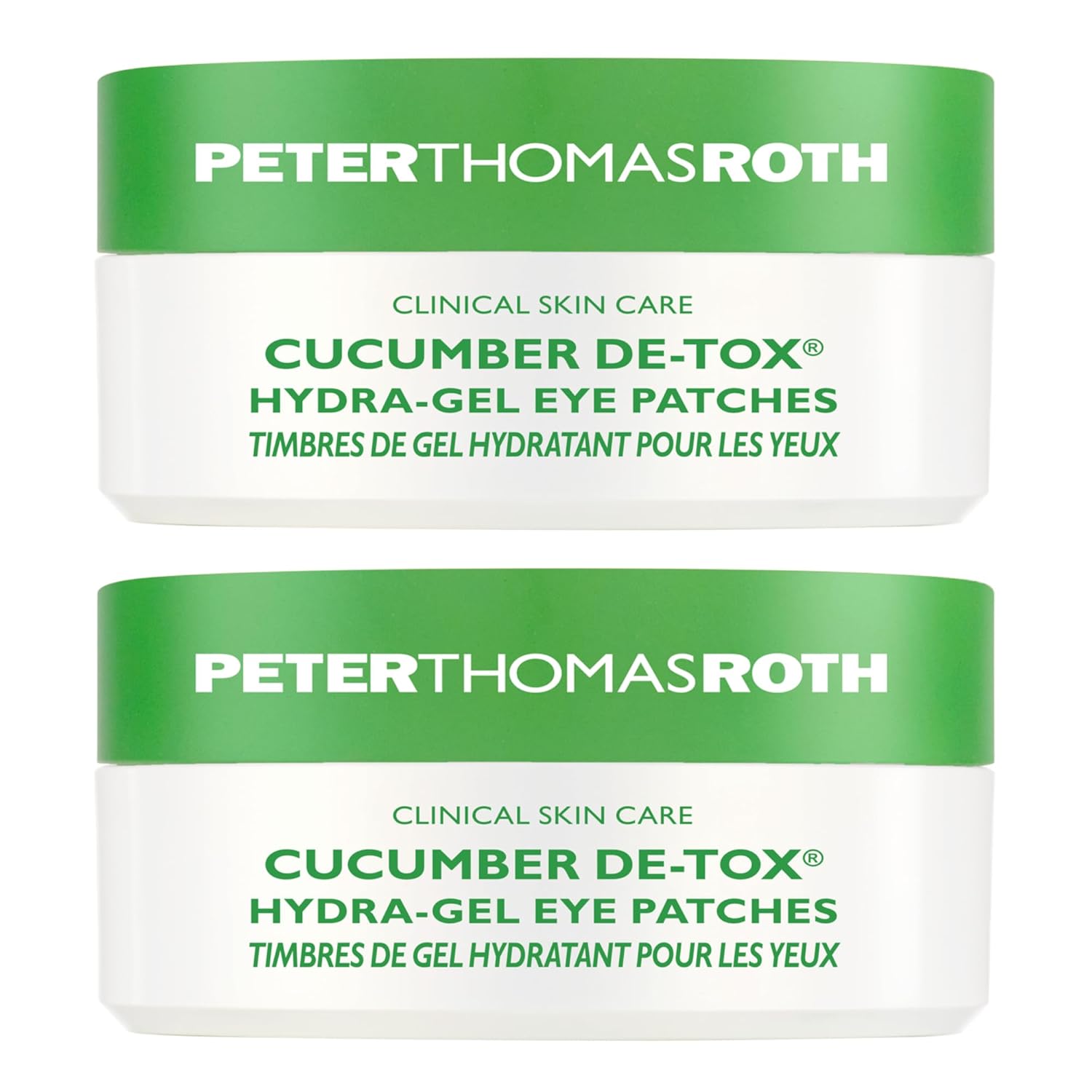 Peter Thomas Roth | Cucumber De-Tox Hydra-Gel | Soothing Under-Eye Patches for Puffiness, Dark Circles, Fine Lines and Wrinkles, 60 Count Each (Pack of 2)