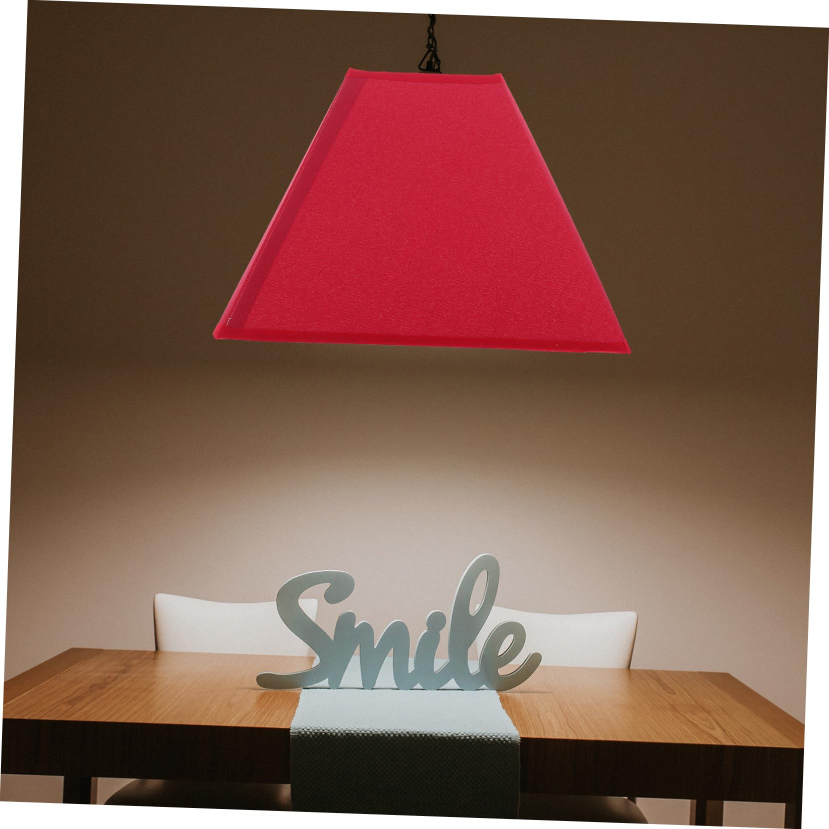 Tofficu Abat-jour Accessoire pour Couvercle de Lampe Éclairage Décoratif Diffus et Protection Murale en Tissu Rouge pour Lampe de Plafond et Murale pour Chambre