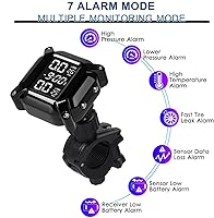 Vista 4 de Sistema de monitoreo inalámbrico de presión de neumáticos TPMS para motocicleta, IP67 impermeable a prueba de polvo inalámbrico TPMS para USB