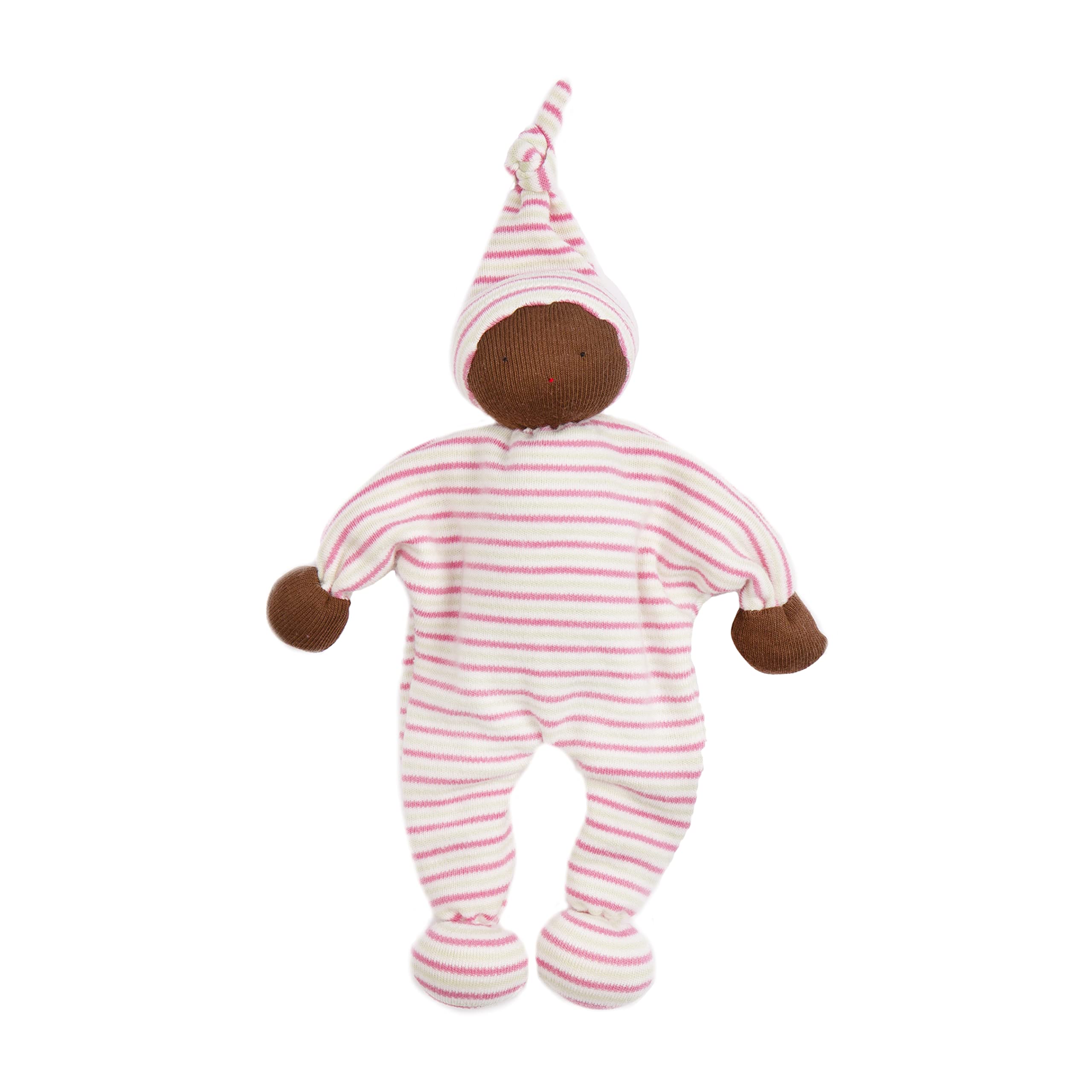 Under The Nile Organic Cotton Black Baby Buddy - Pink and White Stripe