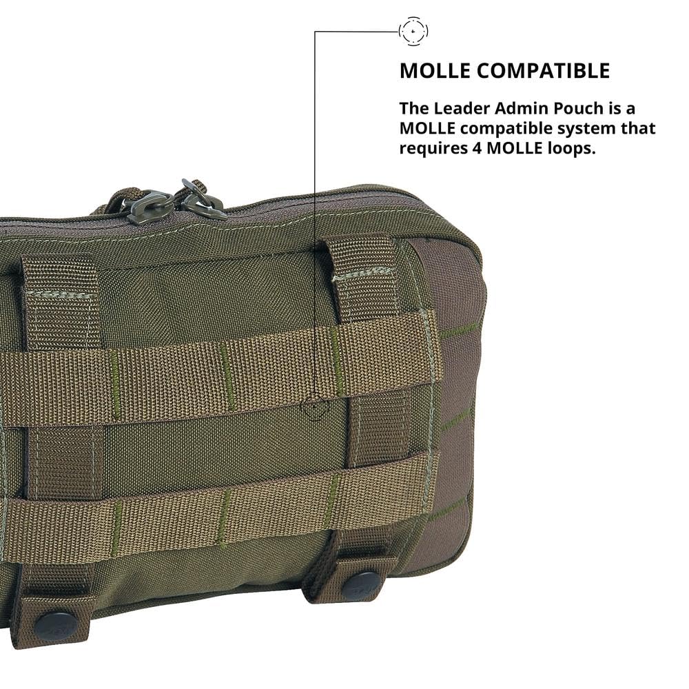 Tasmanian Tiger TT Leader Admin Pouch organizer plecak dodatkowa kieszeń z wieloma kieszeniami wsuwanymi na małe akcesoria i EDC, kompatybilny z Molle