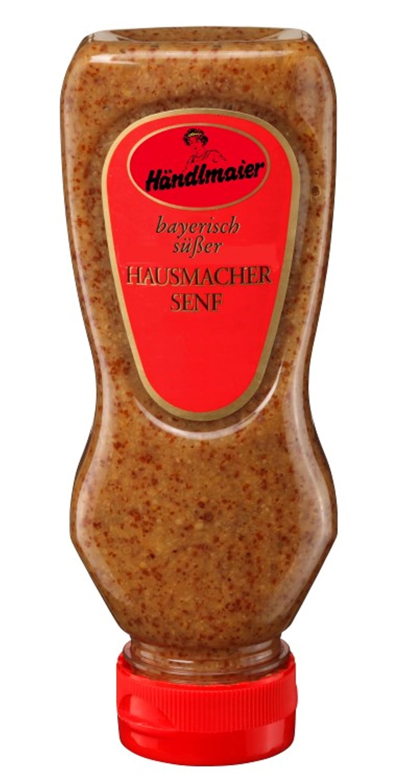 Händlmaier s Mostaza casera dulce en la botella Squeeze Vegan 400ml