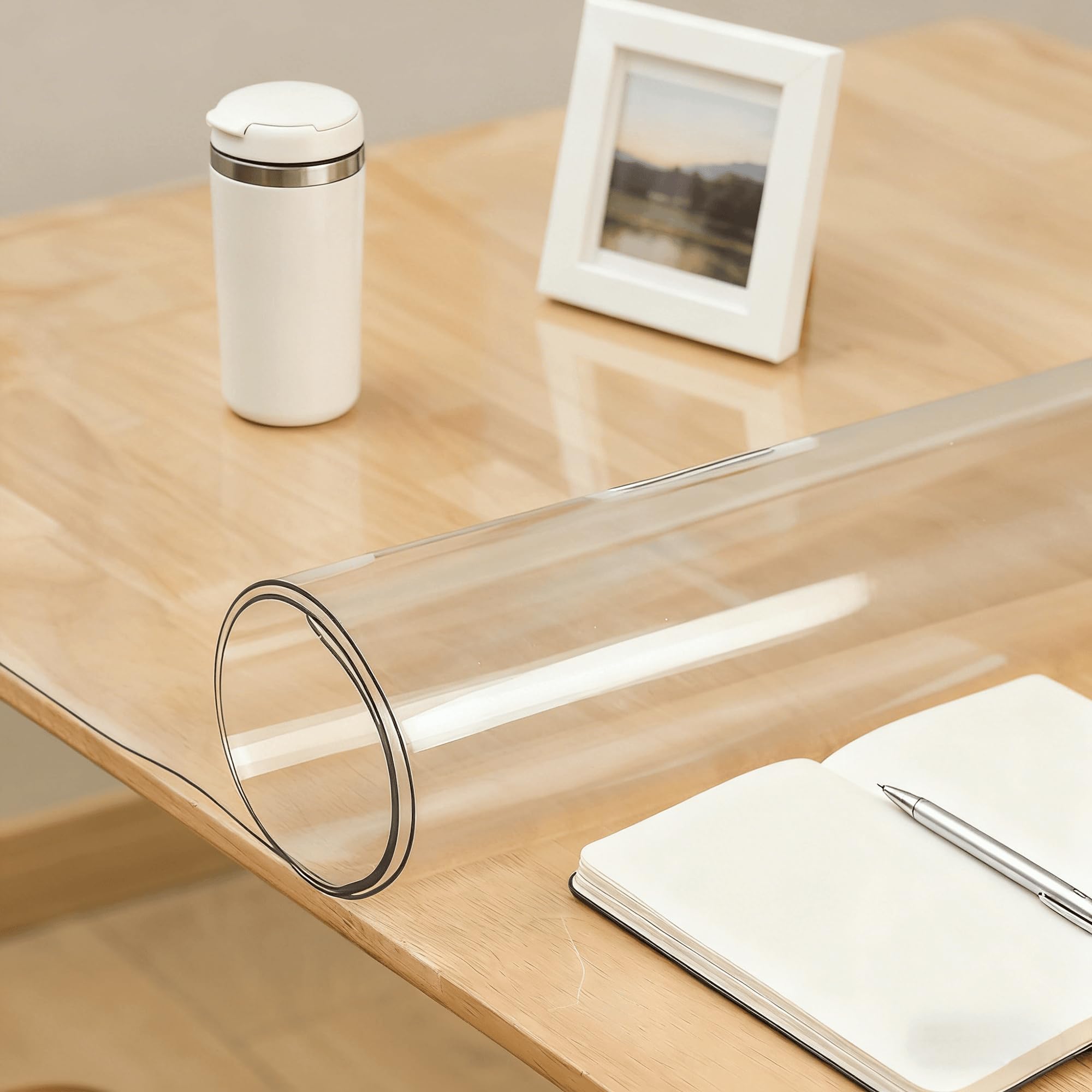 Nappe transparente protection table contre taches et rayures