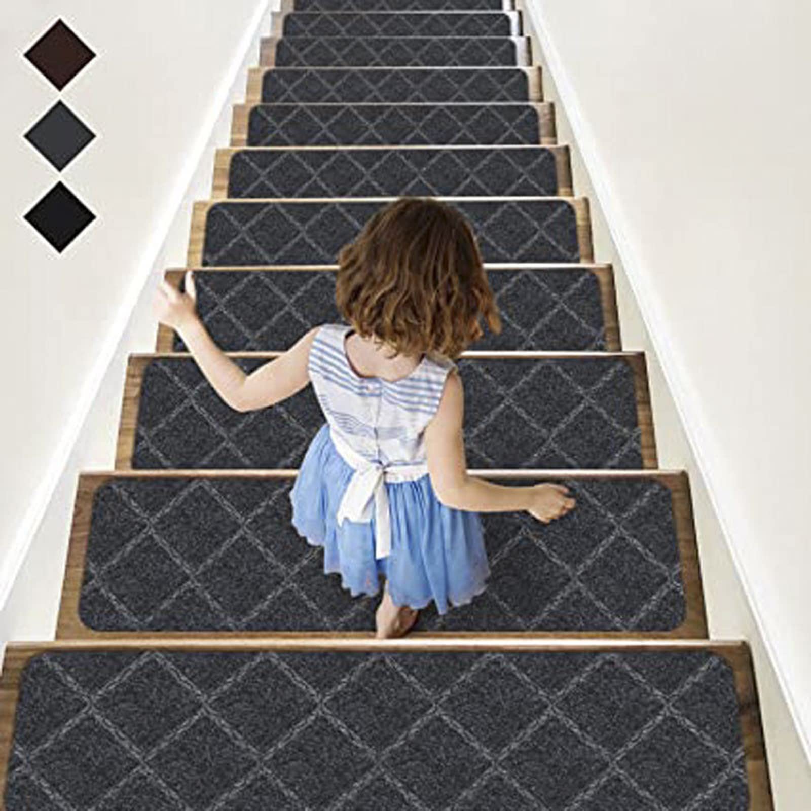 Evita resbalones con alfombrillas para escaleras antideslizantes niños y mascotas