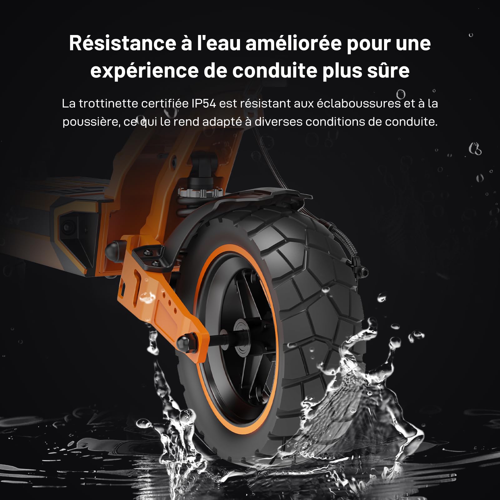 RCB D7/D7 Pro (Ultra) Trottinette Électrique Adulte,NFC/Clignotants/APP, Pente 26%, Moteur 500W Pic 1600W, Autonomie 80-130KM, Batterie 20.8-27Ah, Pneus Gel Auto-Réparants 10 Pouces
