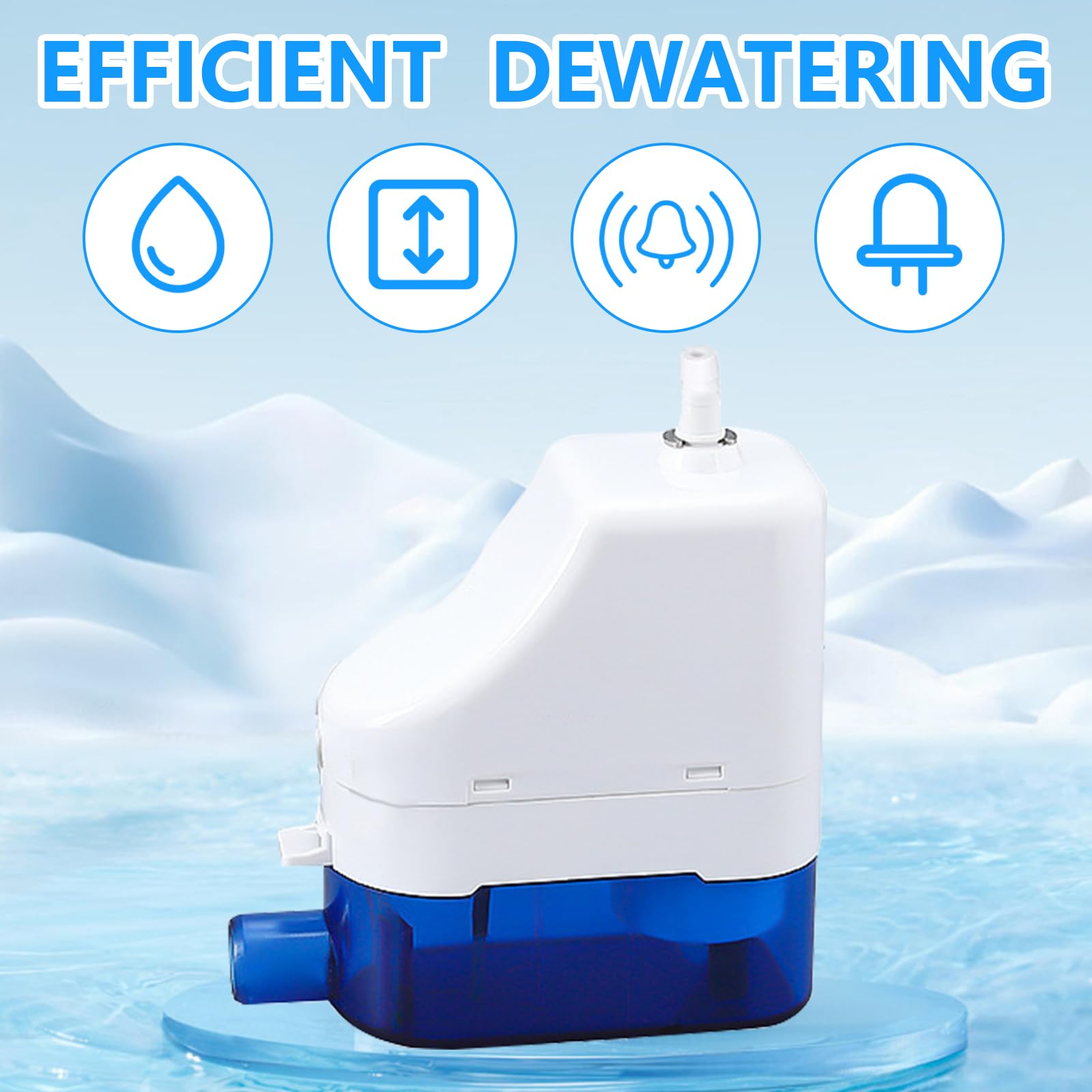 Bomba Condensados Automática Silent 19dB para Desague de Aire Acondicionado, 110-230V 50-60Hz, 24L/h, Compatible con HVAC