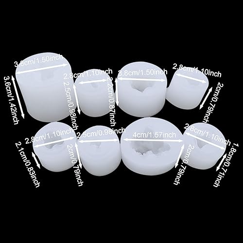 Miniatura 4 de Mulukaya 8 moldes de silicona de resina epoxi de cuarzo de cristal de roca de cristal para fundición de grava, herramientas de fabricación de joyas