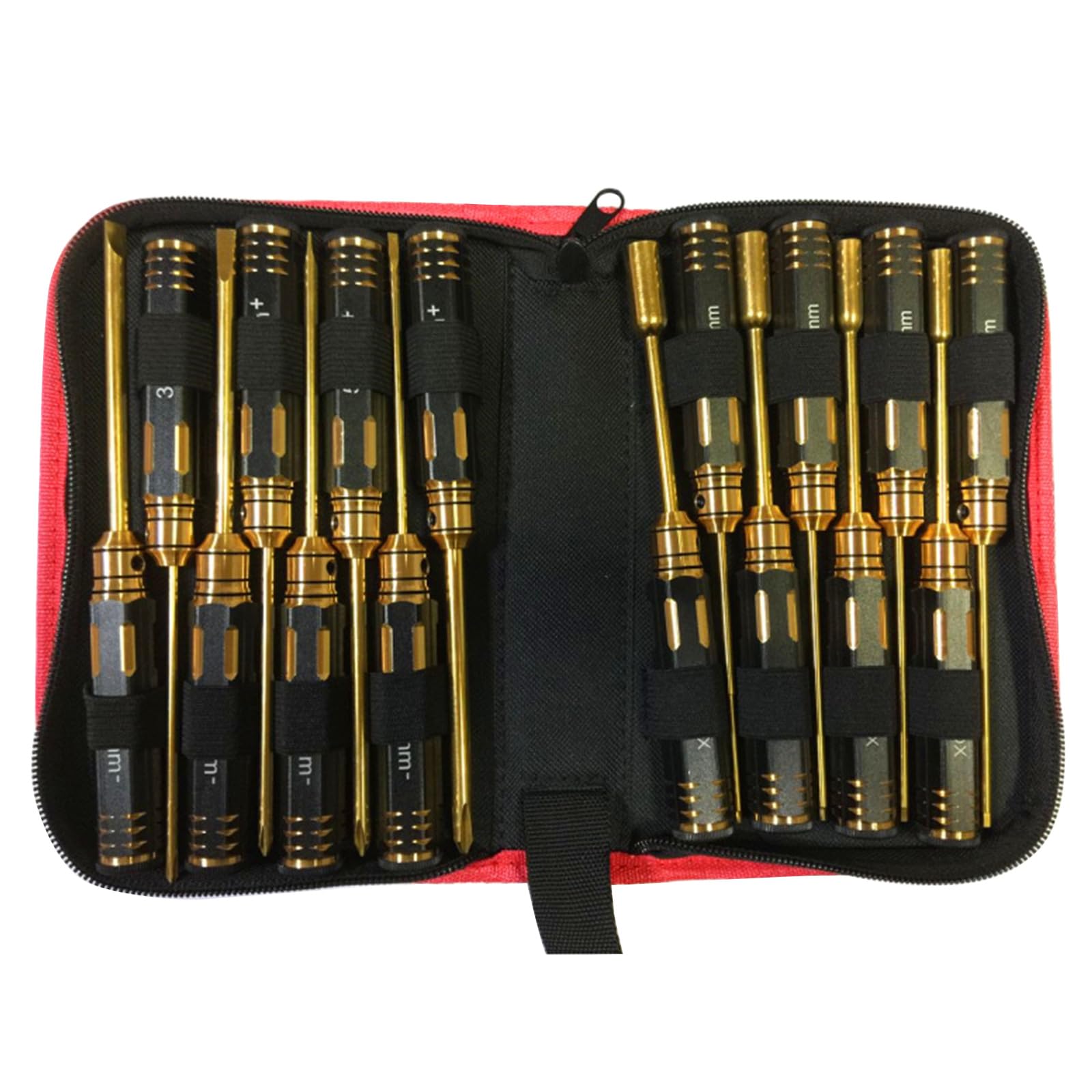 Pffiocix 16 Piece Tool Kit 4 Pcs Hex Driver Set Metal Hex Driver Wrench Tool Kit Car Helicopter Fpv Driver Set Electronic Assembly Kit