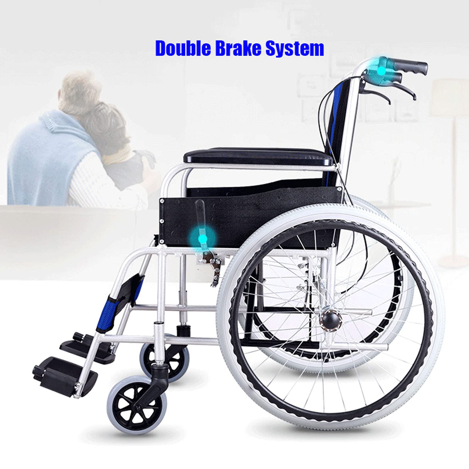 Lekkie wózki inwalidzkie, samobieżne lekkie aluminium ze składaną ramą, ergonomiczny, ultralekki wózek inwalidzki, dla osób upośledzonych fizycznie, niepełnos(