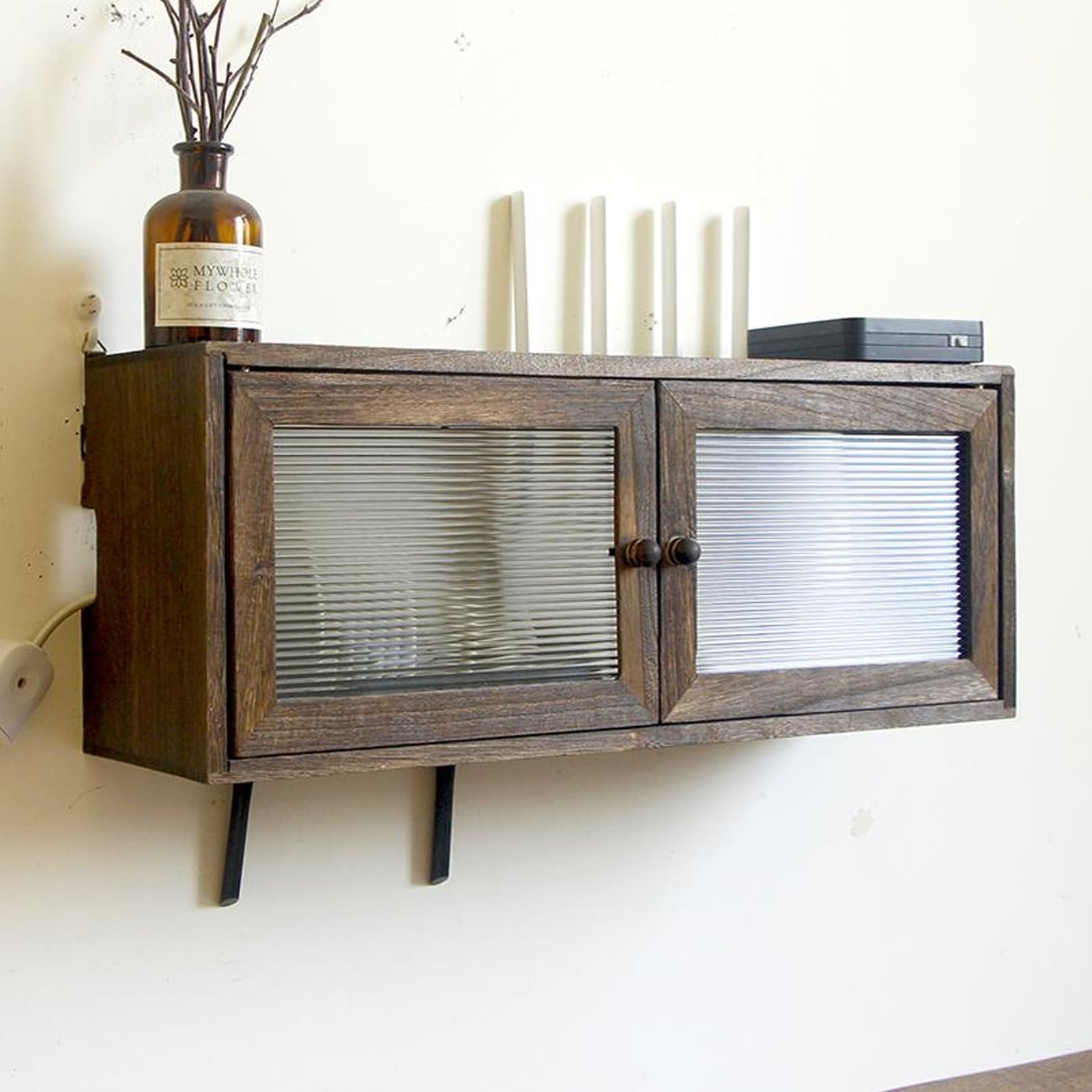 Armoire de rangement pour routeur WiFi – Multiprise murale et cache de gestion des câbles pour la maison et le bureau – Solution de rangement autonome
