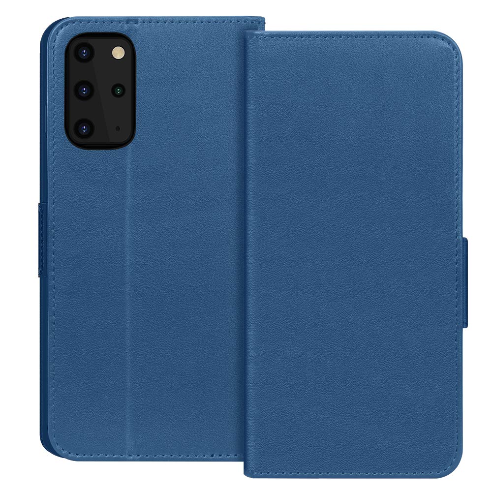 FYY Case for Samsung Galaxy S20 Plus 5G 6.7” Luxury [Cowhide Genuine Leather][RFID Blocking] Wallet Case Handmade Flip Folio Case with [Kickstand Function] and[Card Slots] for Galaxy S20 Plus 5G Navy