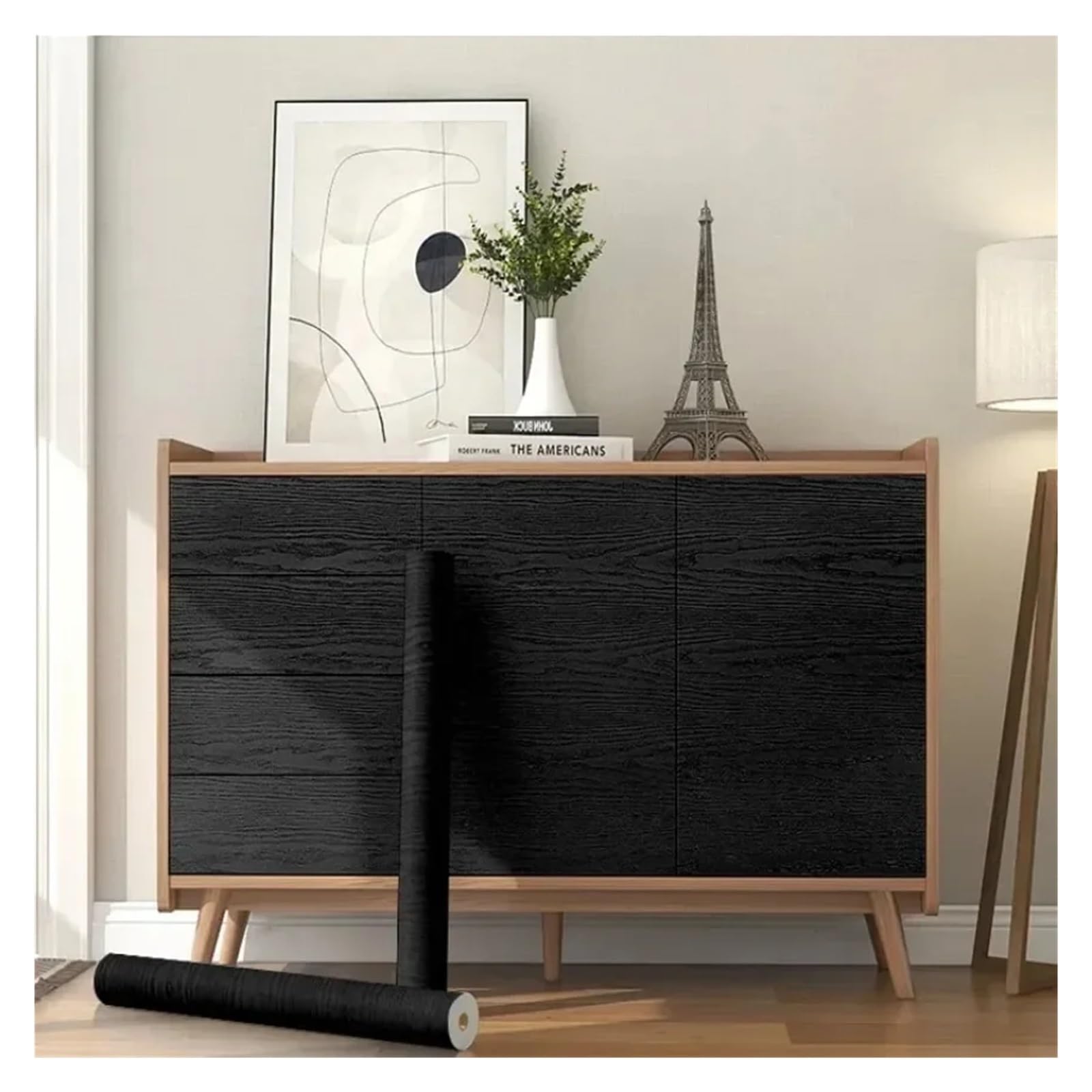 Ayztantine Self-Adhesive Wallpaper 90cm Width Wood Grain PVC Wallpaper for Door Wardrobe Cupboard Table Furniture Waterproof(D01025,90x1000cm)