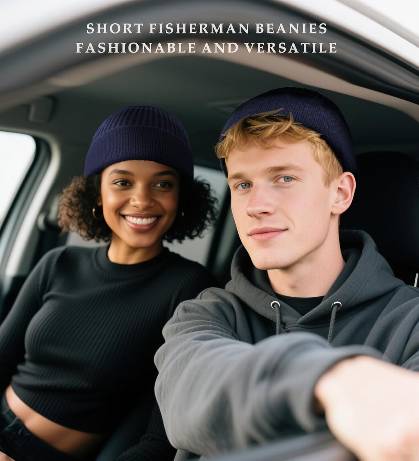 Swag Wool Knit Cuff Short Fisherman Beanie for Men Women, Spring Fall Winter Warm Hats, Trawler Skull Cap, Watch Cap - Image 5