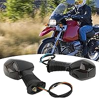 Vista 8 de Fydun Señales de giro de la motocicleta, 12V motocicleta indicador delantero señal de giro universal lámpara para DL 1000 V Strom 20062012 (negro)