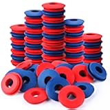 KOOTANS 80pcs Glad Hand Seals Rubber Truck Glad Hand Seal, Air Hose Glad Hands Grommets Round Gaskets for Semi Trucks Trailers Tractors, Parts Number 10028 (40pcs Red, 40pcs Blue)