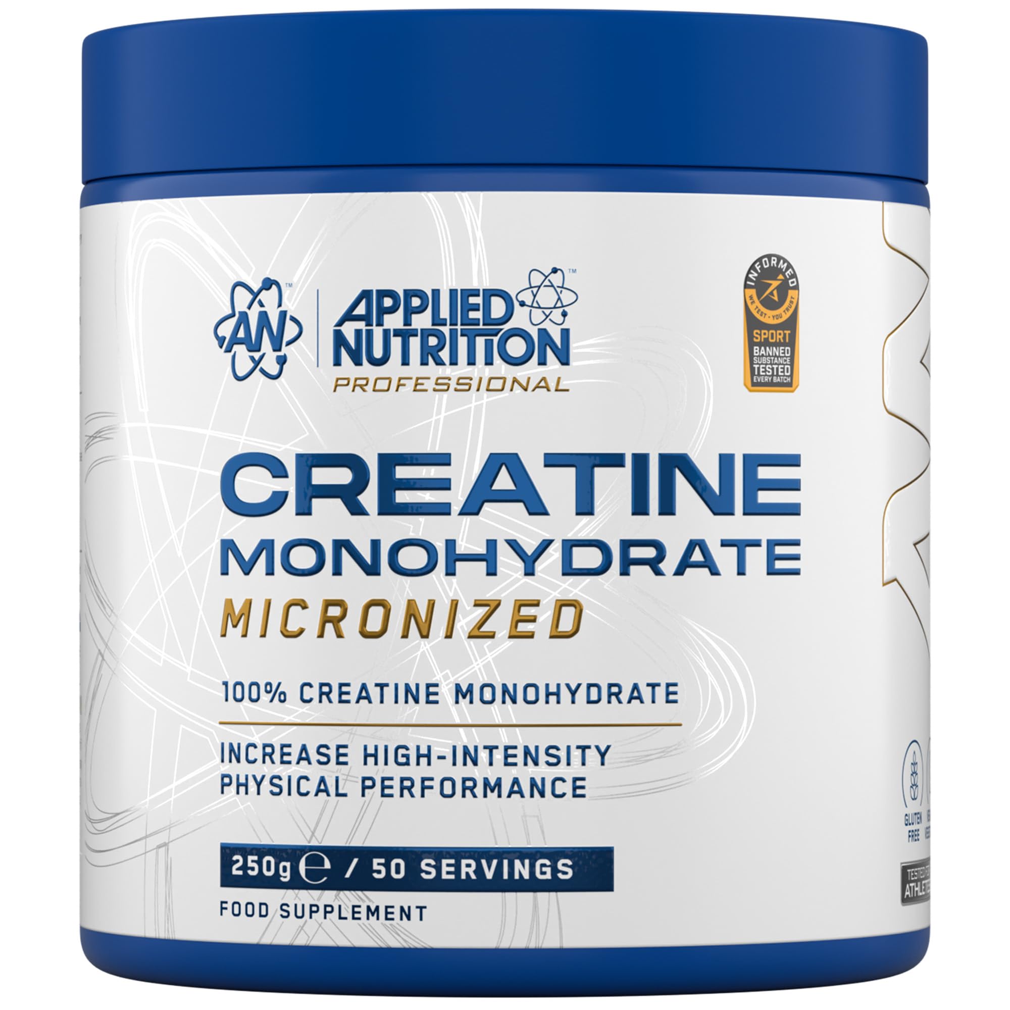 Applied Nutrition Creatine Monohydrate Powder 500g 100 Serv Micronised Exp 07/27