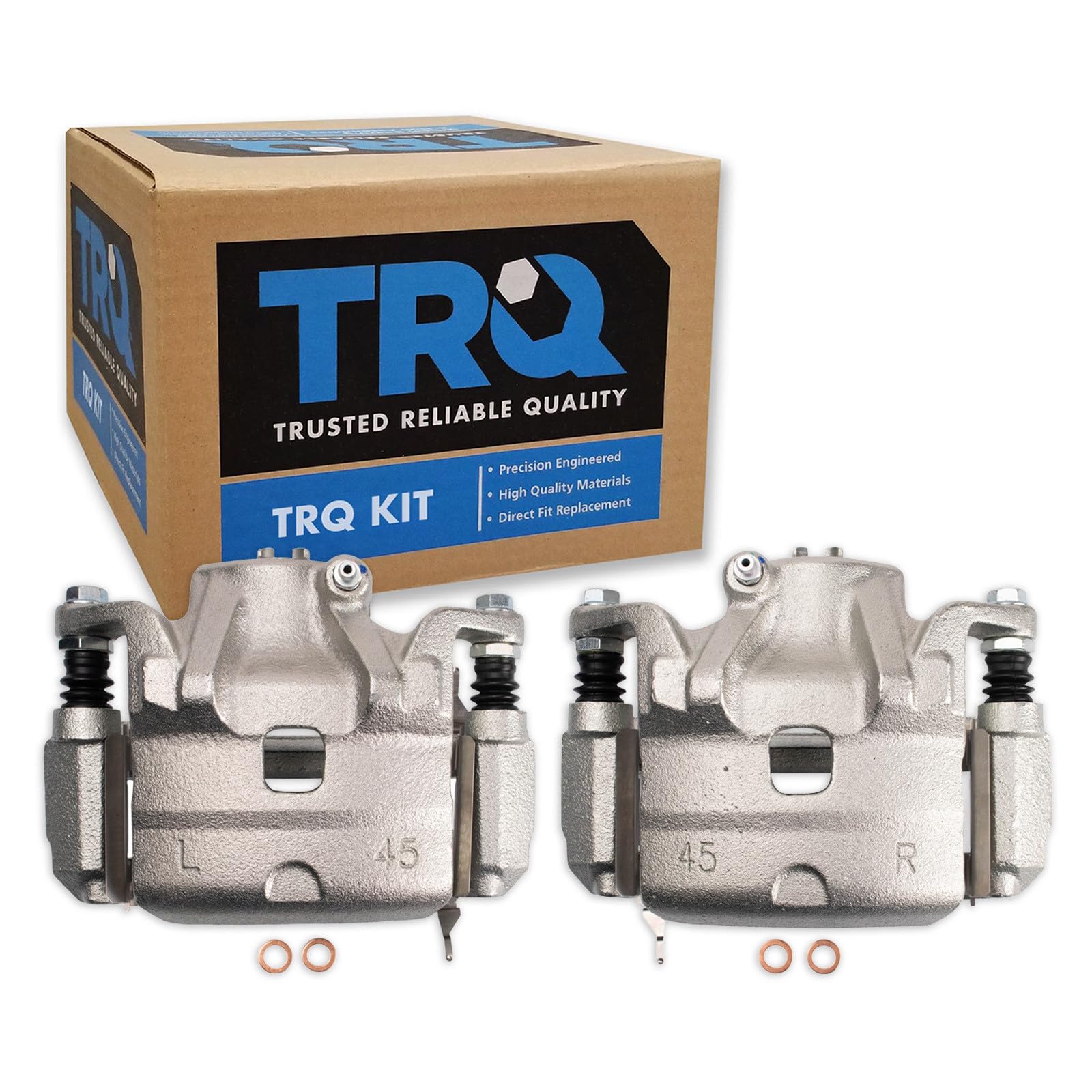 TRQ Front Driver and Passenger Side Brake Caliper Set 2 Piece Caliper