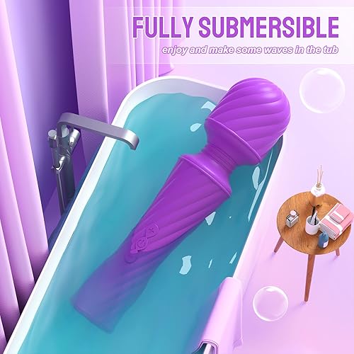 Miniatura 7 de Potente mini vibrador de tamaño de bolsillo, MEANINS Verna, vibrador de varita con cabeza flexible, varita vibradora con motor silencioso, silicona