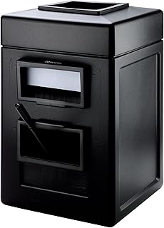 Garbage Trash Bin Commercial Waste/Windshield Convenience Center, Black