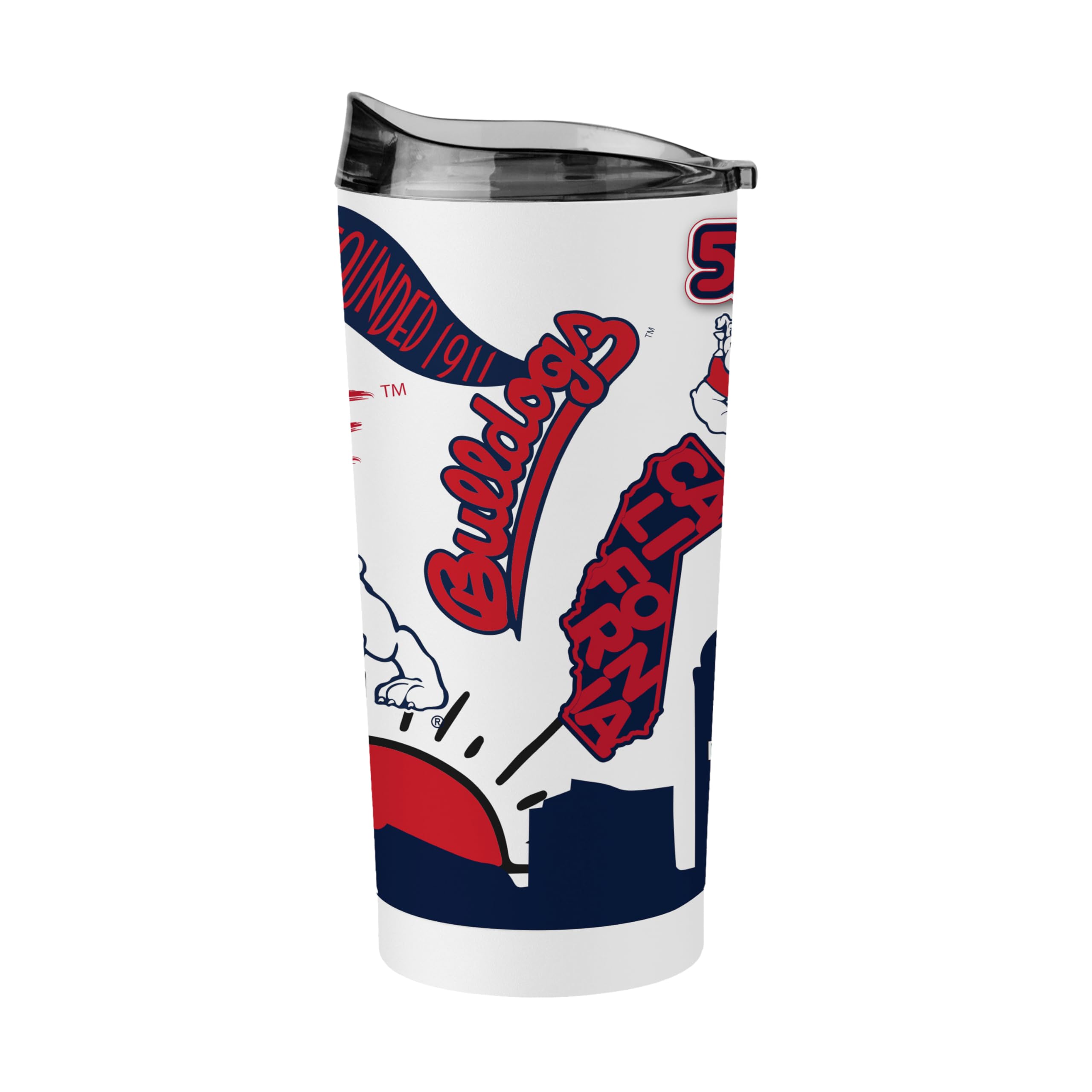 Logo Brands NCAA Native Icons 20 oz Stainless Steel Tumbler – Double Wall Vacuum Insulated