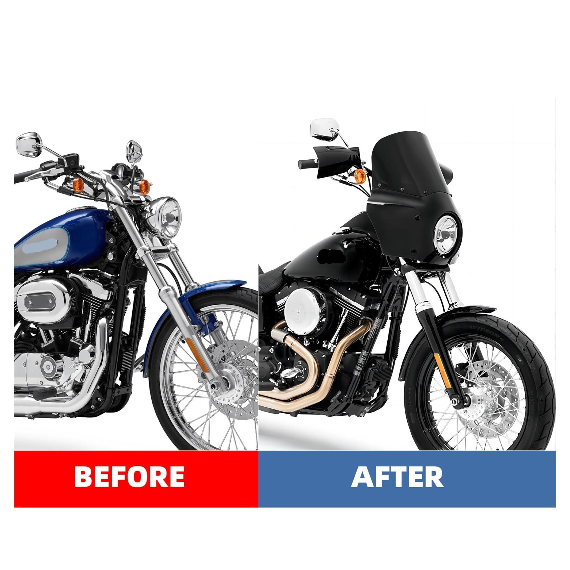 Seitenverkleidung Verkleidung Motorrad Motorrad Frontverkleidung Für Road Für Warrior Für Sportster 883 Eisen XL883N XL1200 Ersatzteile 11 Zoll