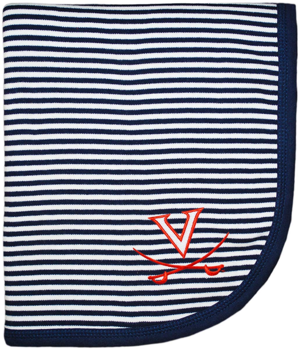 Creative Knitwear College Baby NCAA Infant Striped/Solid Blanket, Unisex, One Size 37.5 X 33.5
