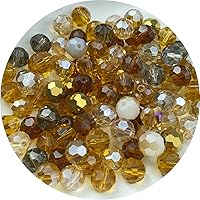 Vista 12 de 550 cuentas redondas de cristal de 0.118, 0.115, 0.236, 0.315 y 0.315 pulgadas, cuentas espaciadoras redondas facetadas para hacer joyas, pulseras