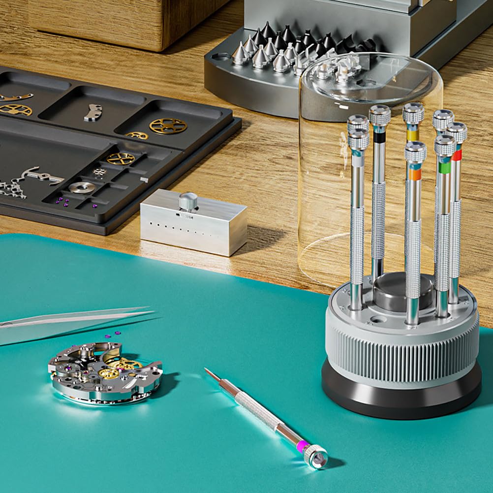 Kit de destornilladores profesionales, herramientas de precisión para reparación de relojes, joyas y gafas, incluye hoja plana y destornilladores ranurados, 0.8mm-2.0mm