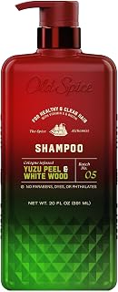 Old Spice Spice Alchemist Yuzu Peel & White Wood Men's Shampoo - Cologne-Infused Scent, Vitamin E & Biotin, Paraben-Free, 21.9 fl oz