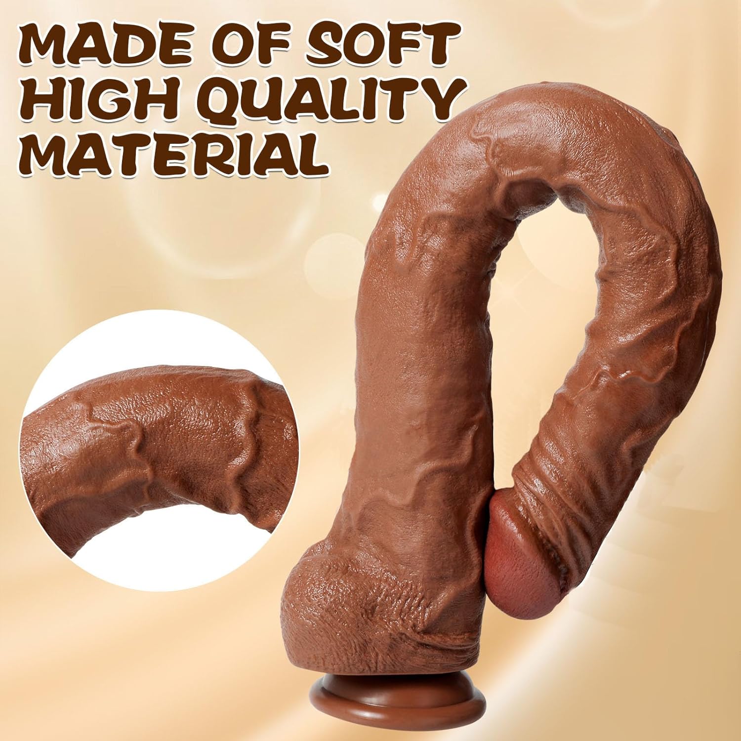 21.2 Inch Extra Long Dildo,Realistic Dildo Huge with Strong Suction Cup,BBC Dildo for Deepest Sex,Anal Plug Sex Toys for Women Men Gay