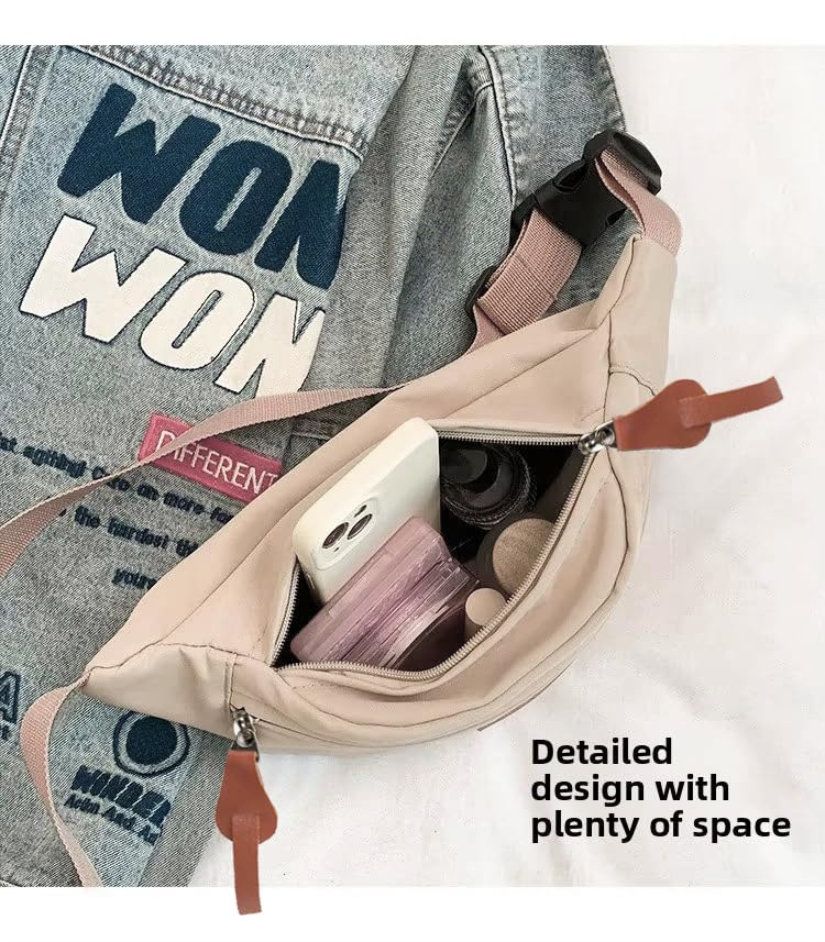 Image of Wildhorn Stylish Unisex Crossbody Waist Bag | Water-Resistant Sling & Chest Bag with Adjustable Strap | Compact Travel & Daily Essentials Bag (Khaki)