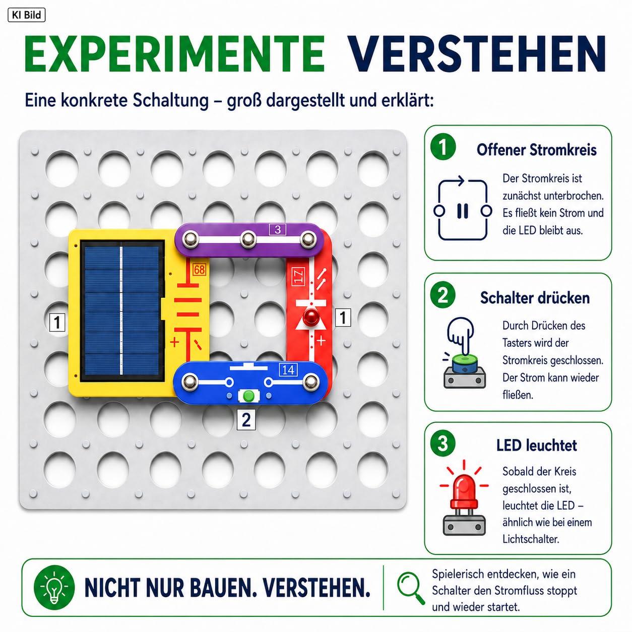 NoDNA - Cassetta elettronica per bambini a partire da 8 anni di esperimenti per bambini a partire da 8 anni, kit di costruzione elettronica, kit di montaggio elettronico, regalo per ragazzi 8 anni