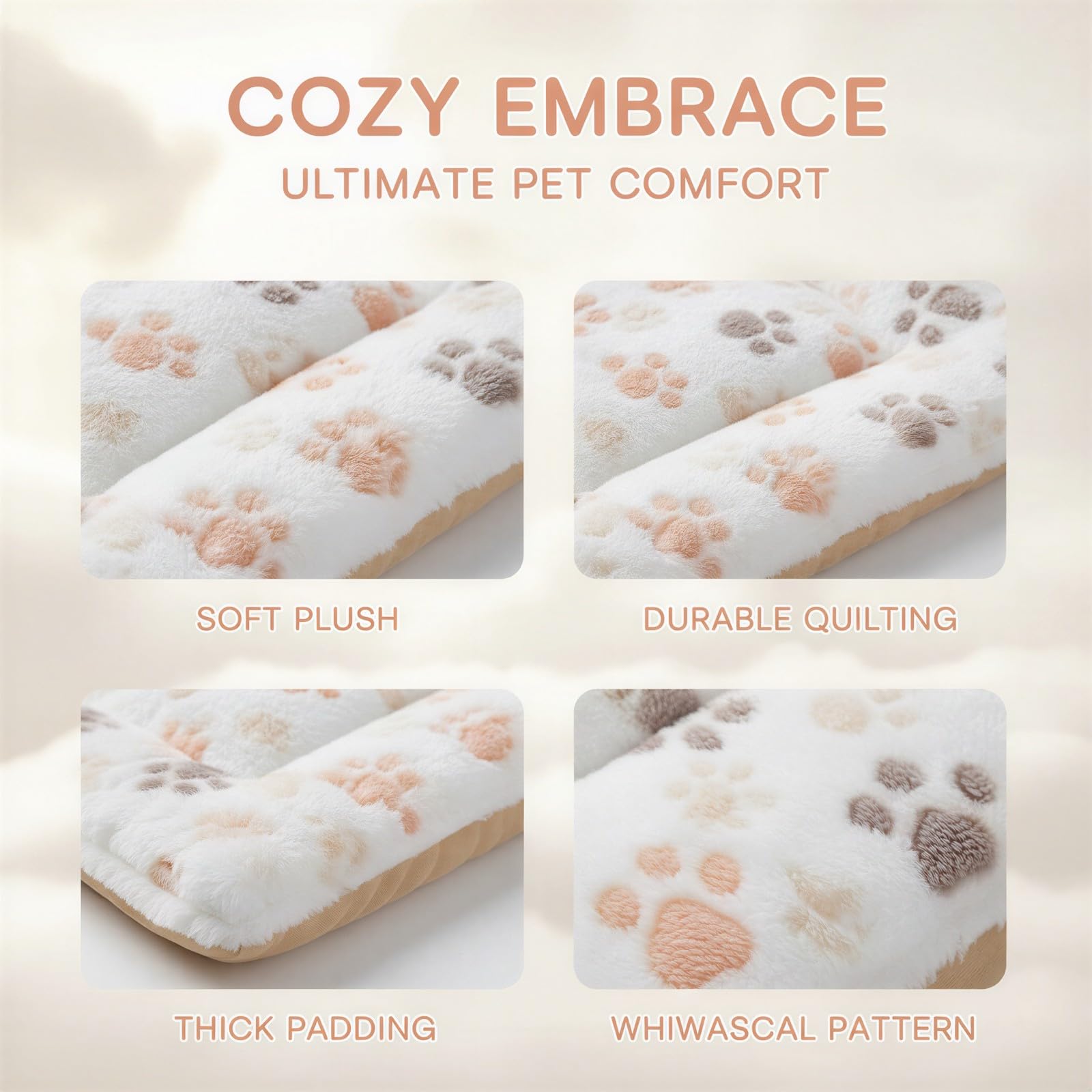 Couvertures pour Animaux, couvertures pour Panier Chien, en Polaire épaisse Double Face, Tapis réversible matelassé à Empreinte de Patte pour Grands Chiens de 25 kg Maximum, Couchage Doux pour Cage
