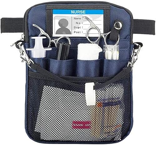 Miniatura 3 de Cinturón organizador de enfermera de 2 caras -12 bolsillos para cintura bolsa de bolsa para tijeras médicas kit herramienta