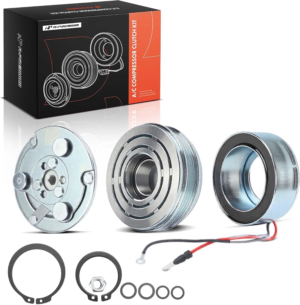 Kit de embrague de compresor de aire acondicionado A-Premium | Compatible con Honda CR-V CRV 1997-2001, Civic 1994-2000, Civic del Sol 1994-1995.