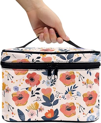 Miniatura 9 de Bolsa de maquillaje de viaje, bolsa de cepillo cosmético, estuche para artículos de tocador, bolsa organizadora de maquillaje multifuncional, Pavo