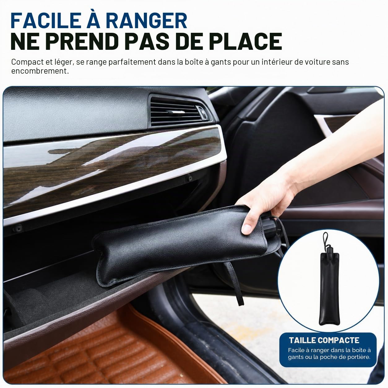 Pare-Soleil Voiture Pliable, Protection Pare-Brise Anti-UV, Écran Solaire Voiture, Parasol Auto avec Étui, Compatible Voiture SUV Camion (sans Ouverture)