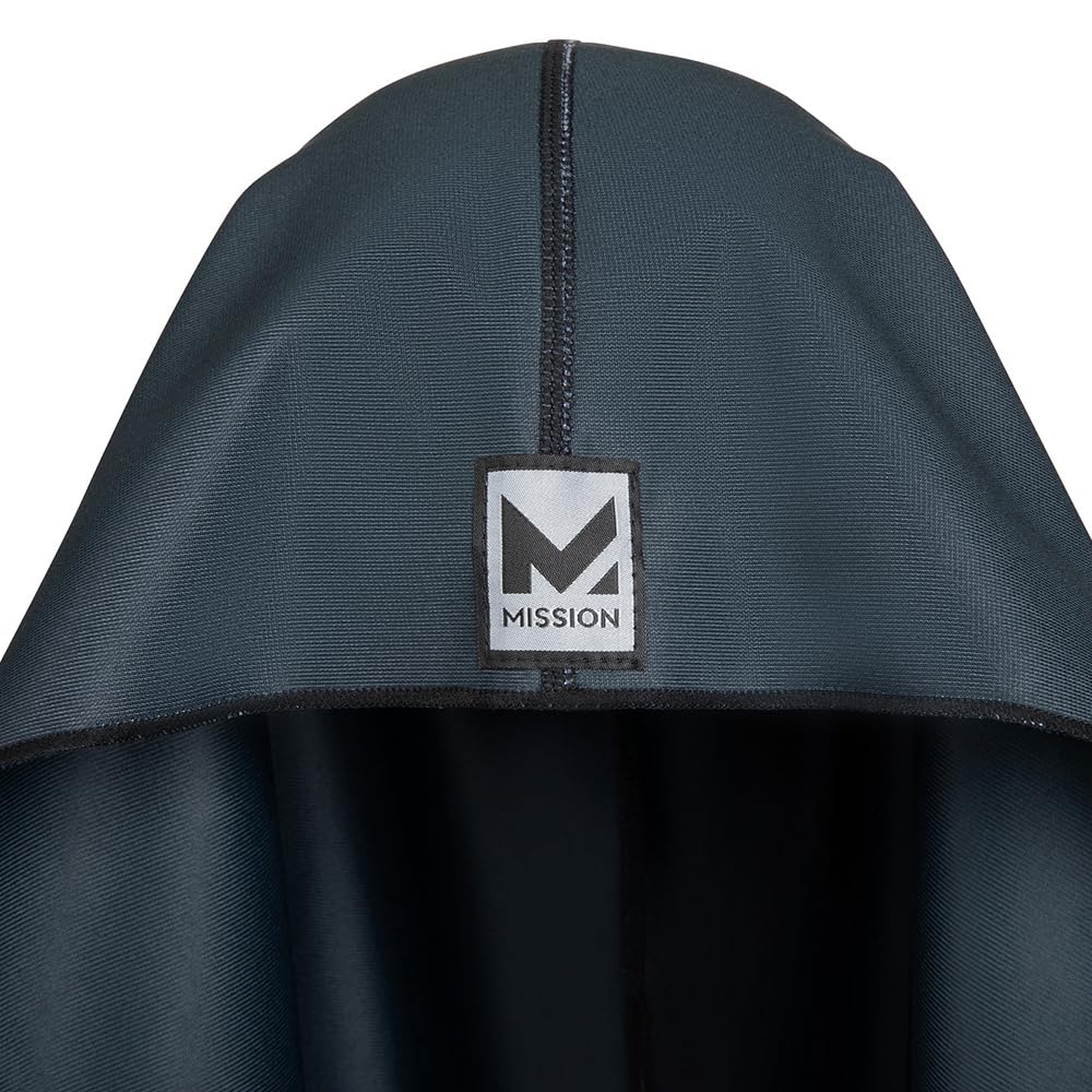 MISSION Max Plus Serviette à capuche rafraîchissante - Rafraîchit instantanément lorsqu'elle est mouillée, protection solaire UPF 50, épouse votre tête pour rester en place, idéale pour le sport, le