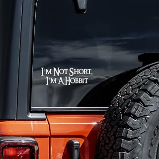 I'm Not Short I'm A Hobbit Decal Vinyl Sticker Auto Car Truck Wall Laptop | White | 5.5" x 2"