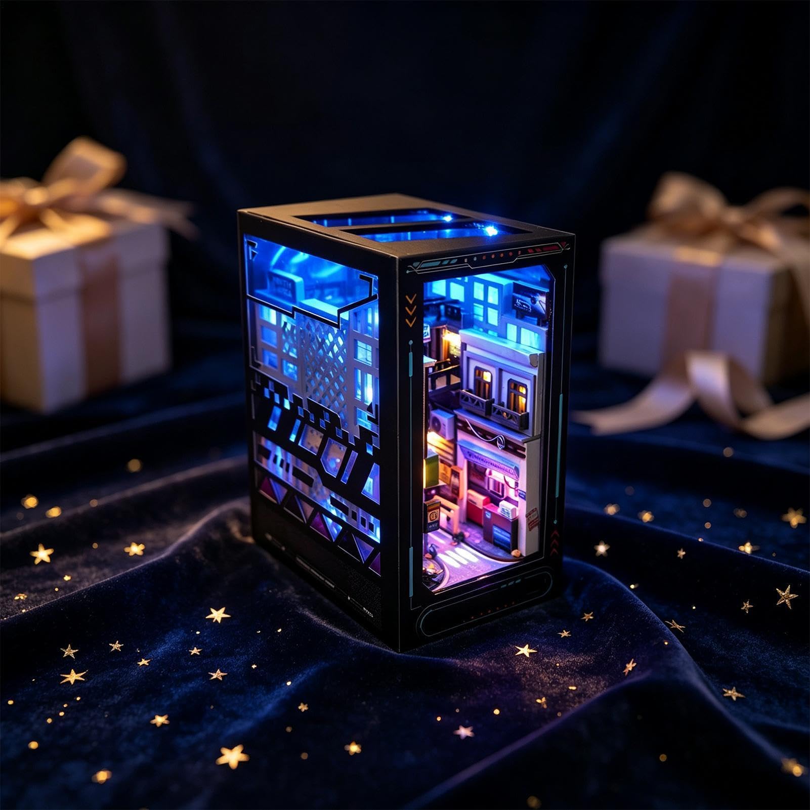 Zestaw Booknook Ręcznie Wykonany Drewniany Zestaw Do Budowy Modeli 3D | Biblioteczny Booknook Domek Dla Lalek Prezent Dzieciom I Nastolatkom Na Urodziny Święta Do Domu I Szkoły