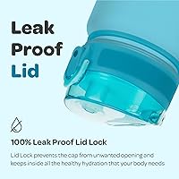 Vista 4 de Hydracy Water Bottle with Time Marker -Large BPA Free Water Bottle & No Sweat Sleeve -Leak Proof Gym Bottle with Fruit Infuser Strainer & Times to