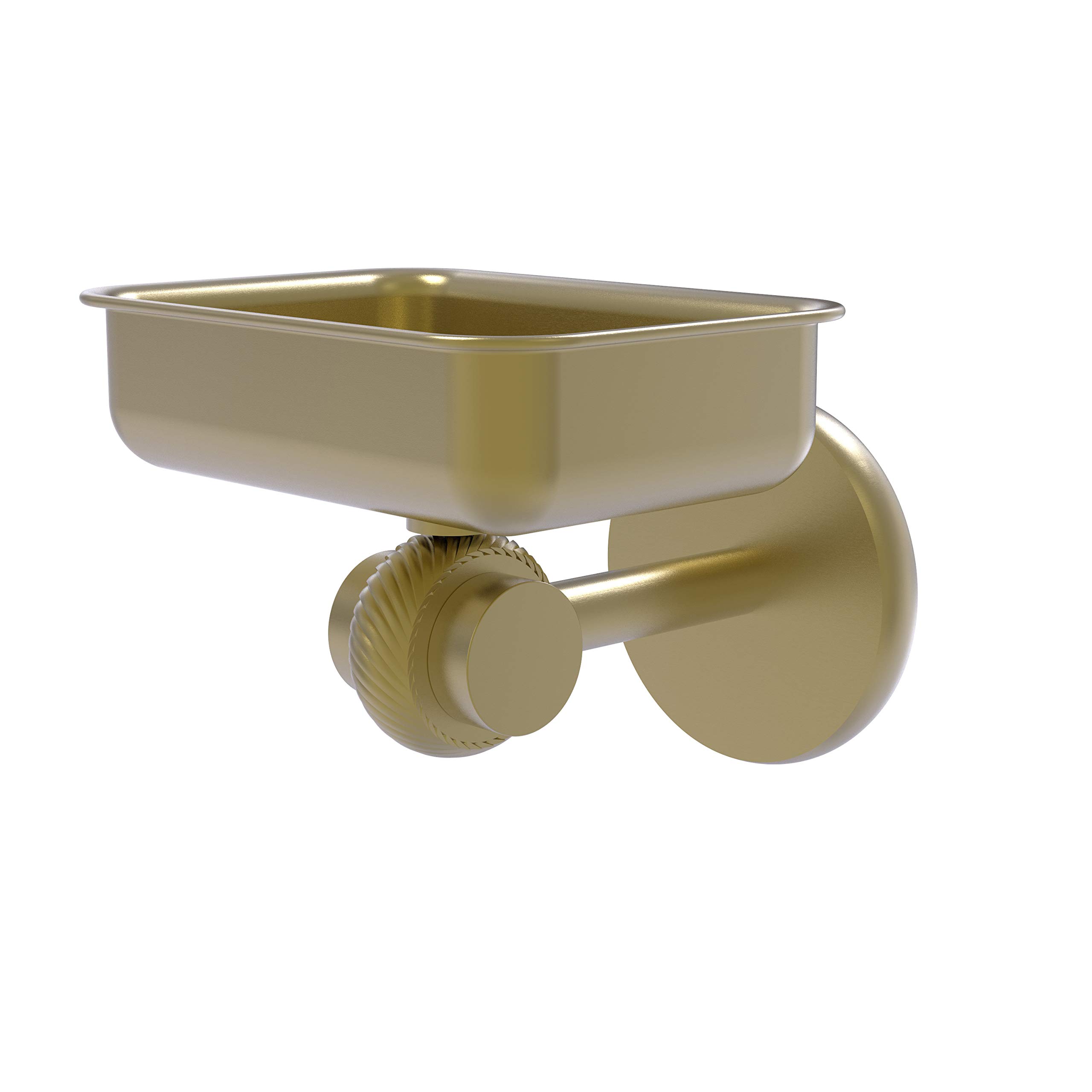 Porte-savon mural Allied Brass 7232T-SBR en laiton satiné avec élégants accents torsadés