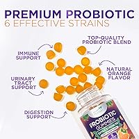 Vista 5 de Gomitas probióticas - Fórmula probiótica avanzada de múltiples cepas - Gomitas de apoyo a la salud intestinal y digestiva - Bacillus Coagulans 5 mil