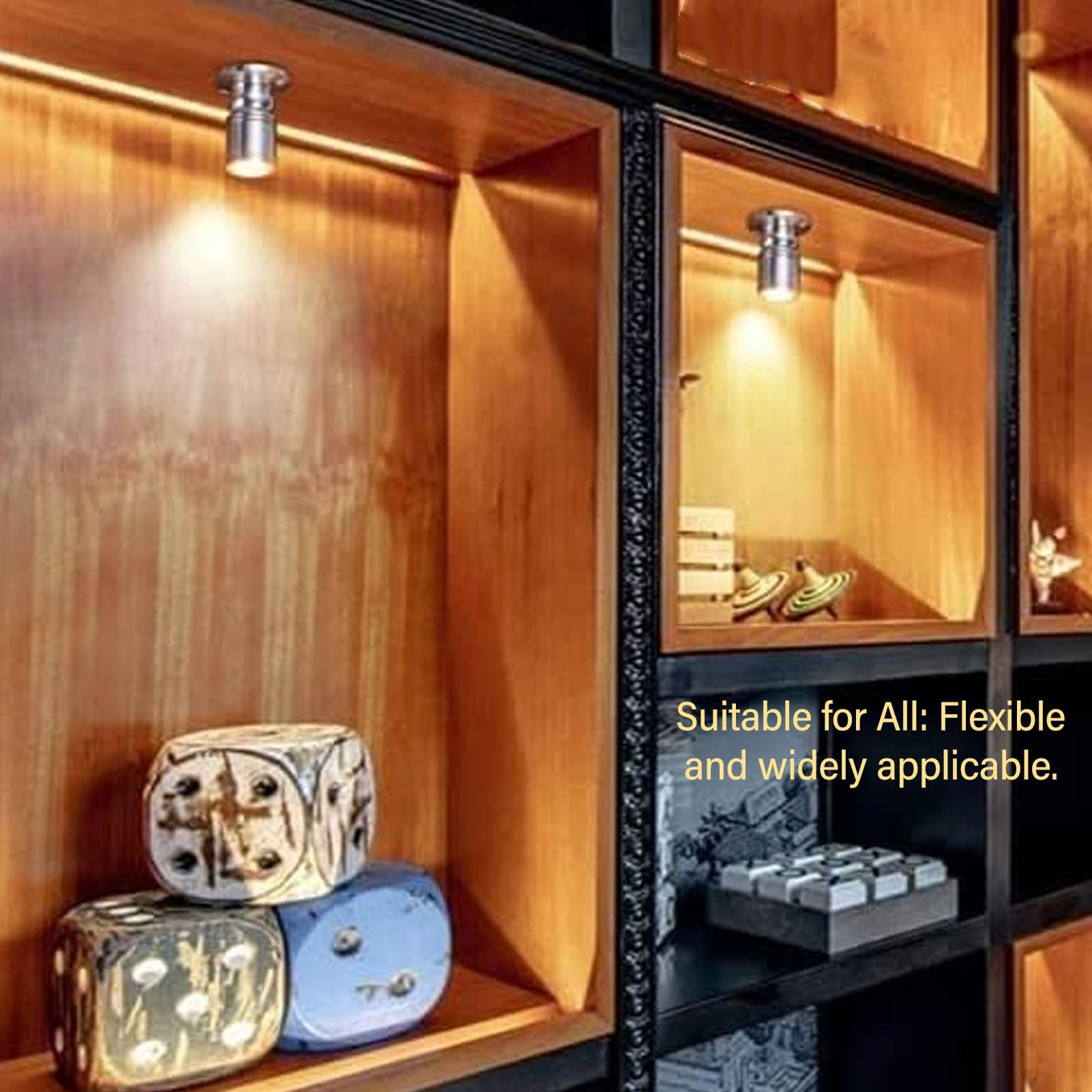 TOPINCN Small Jewelry Light, USB Mini LED Spot Light, 5V Dimmable Display Cabinet Lighting with 6.6ft Cable for Plants, Artwork Showcase, Entrance Passageways, Tables, Shelves (Netural