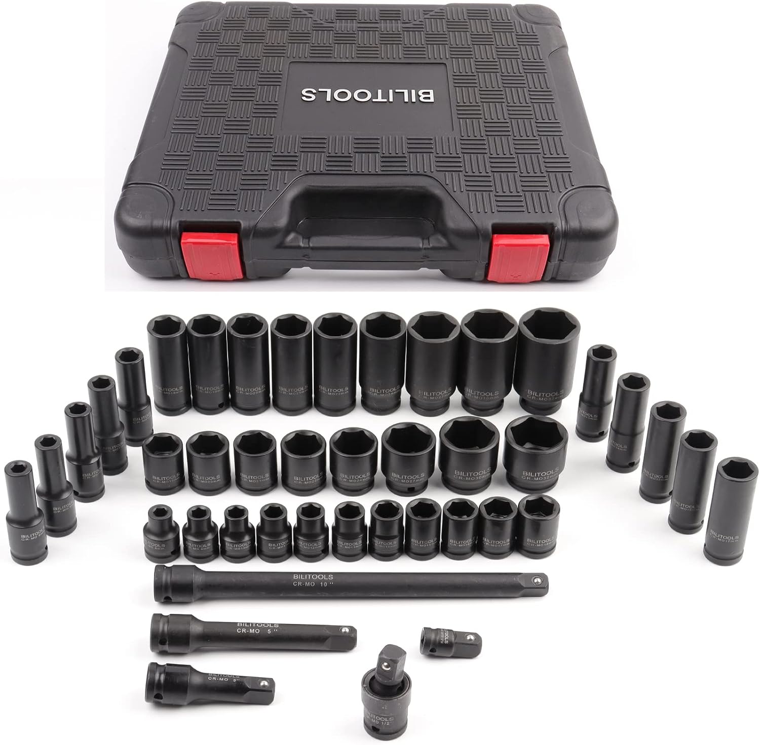BILITOOLS 8-Piece Impact XZN Triple Square Spline Bit Socket Set 1/2 inch Drive, M5-M18, Cr-Mo Steel : Tools & Home Improvement