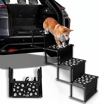 Sepnine Dog Car Ramps for Large Dogs Black, RS01-Black
