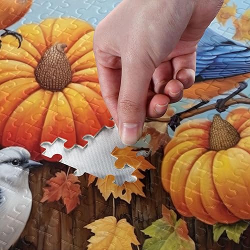 Miniatura 4 de Pumpkin Sunflower Jigsaw Puzzles 500 Pieces for Adults,Learning Educational Puzzles,Difficult and Challenge Families Toys with Mesh Storage Bag
